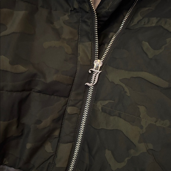 Juicy Couture Black and Green Camouflage moto Jacket - Picture 2 of 8